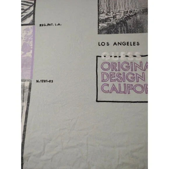 Guess Los Angeles Men's XL Short Sleeve Crewneck T-Shirt Stitched Letters - Picture 6 of 15